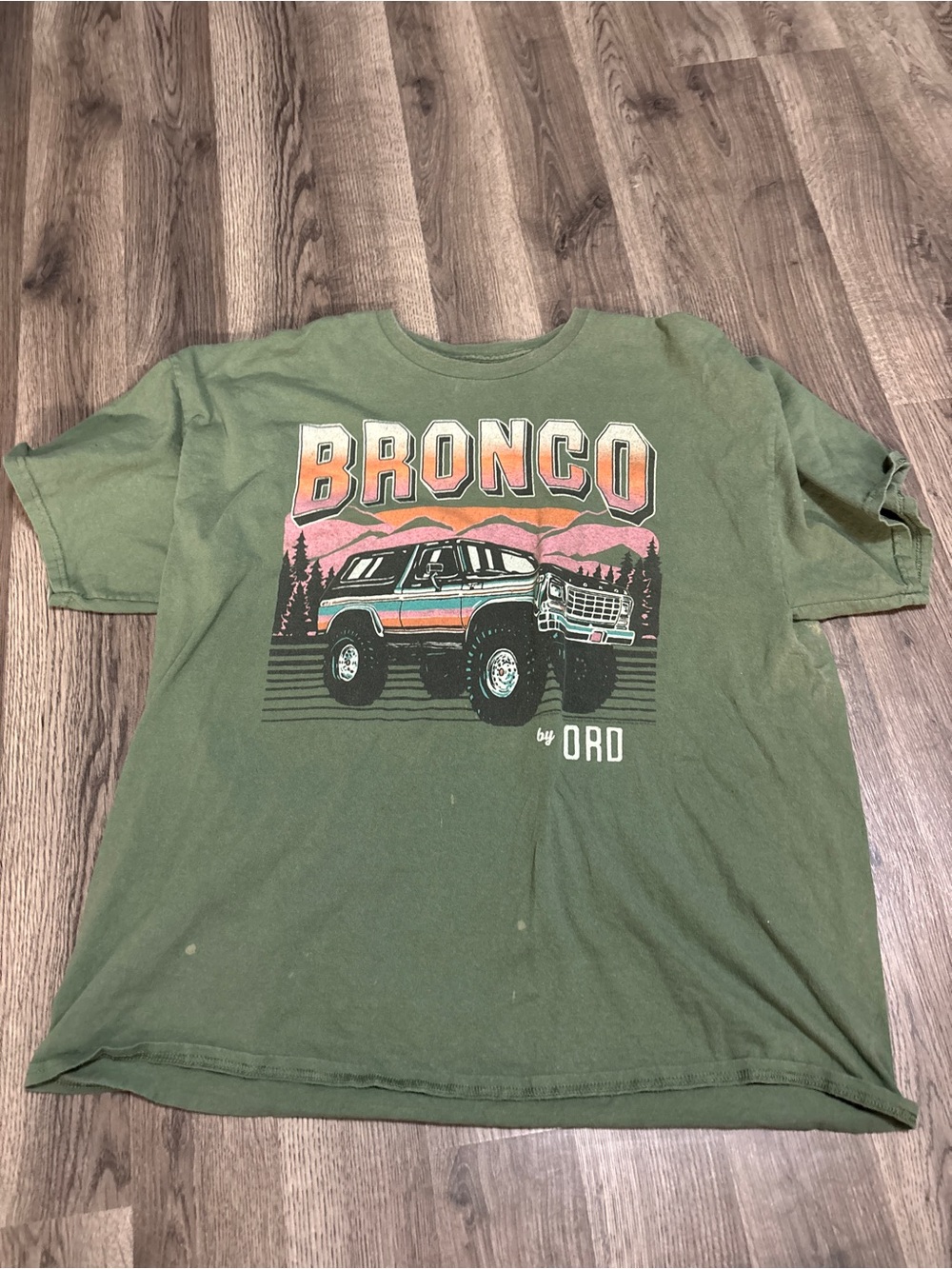 Junk Food Clothing Olive Green Bronco Graphic Tee